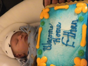 Nana and Poppop Bought hims a Cake